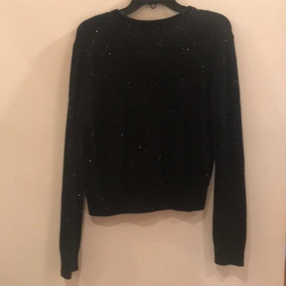 🖤✨ Ann Taylor Women’s Black Sparkly Cardigan Sweater | Size M ✨🖤 - Picture 2 of 8